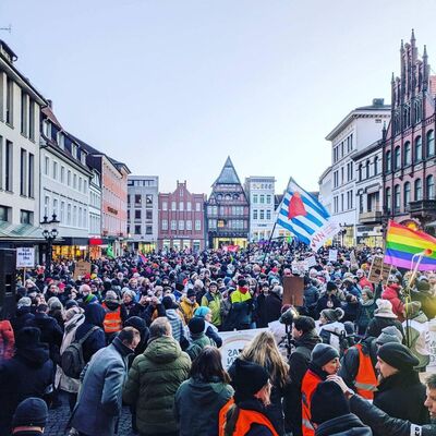 (Foto: A. Hain/Kundgebung in Minden)