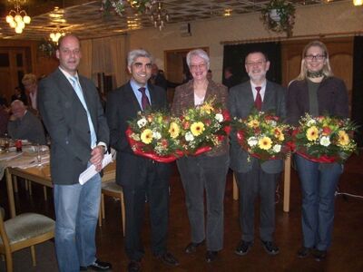 Der Stadtverbandsvorstand: Winkelmann, Dag, Sieker, Scheer, Neumann